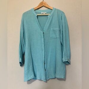 NorthStyle XL 100% Cotton Light Blue Blouse